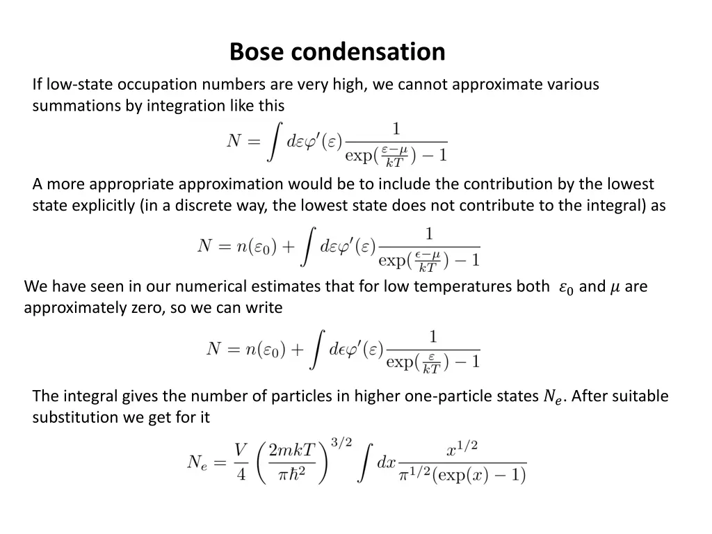 bose condensation 2