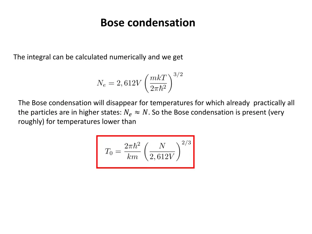 bose condensation 3