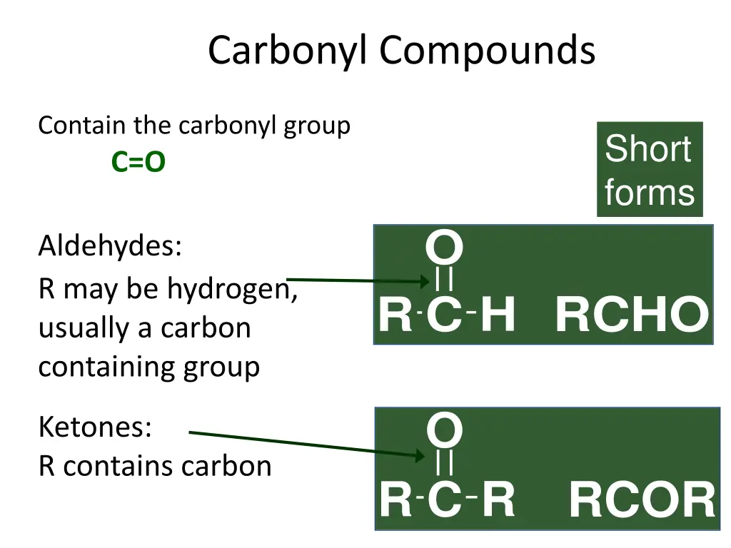 carbonyl compounds