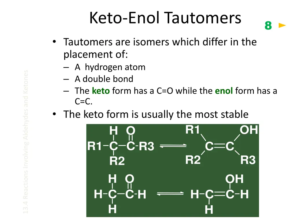 keto enol tautomers