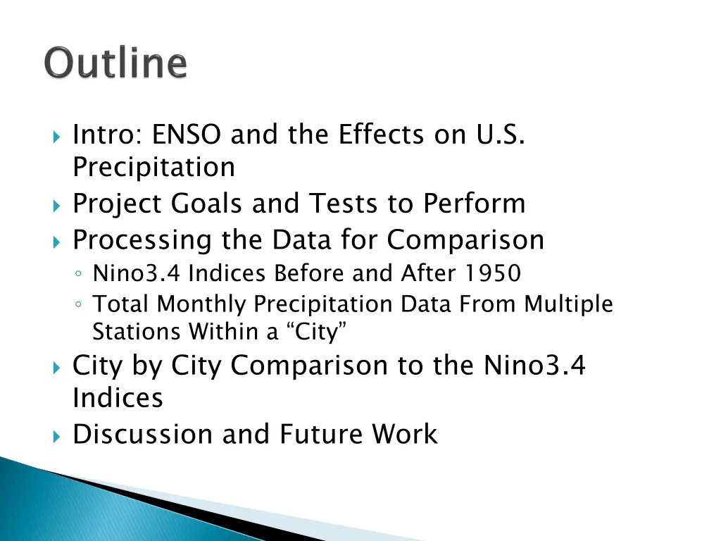 intro enso and the effects on u s precipitation