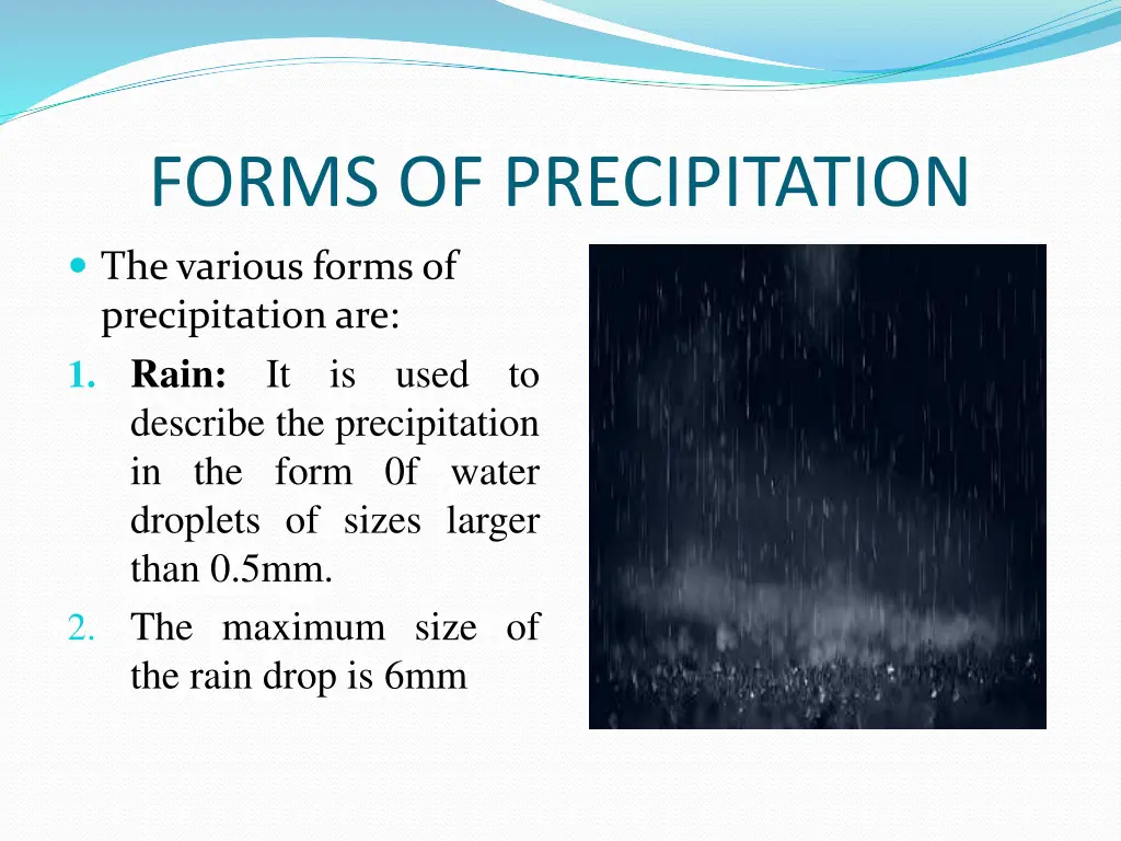 forms of precipitation