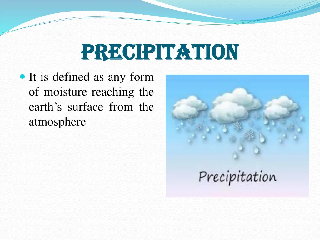 precipitation precipitation it is defined