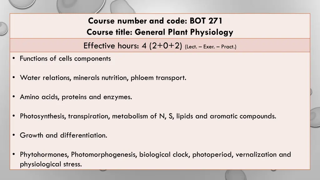 course number and code bot 271 course title