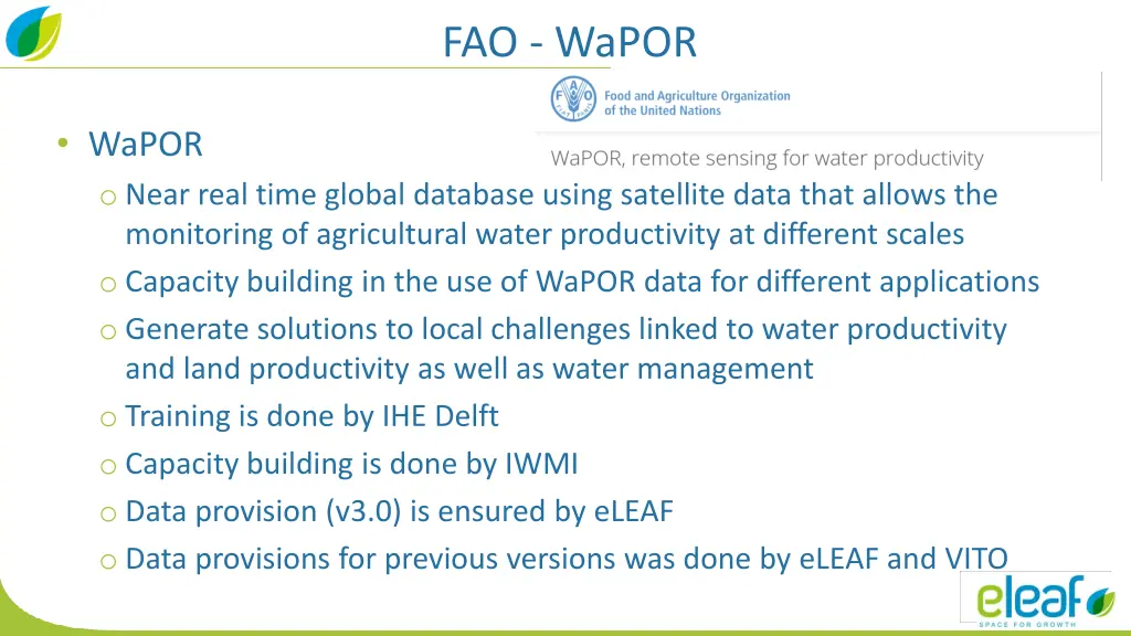 fao wapor