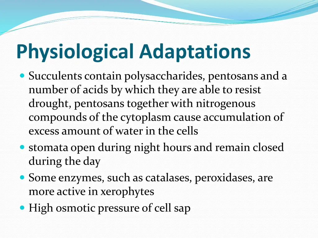 physiological adaptations