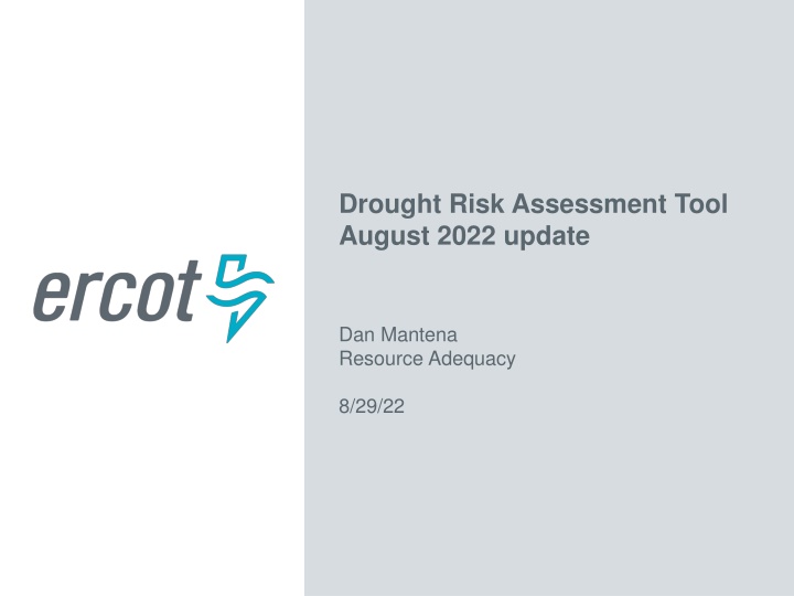 drought risk assessment tool august 2022 update