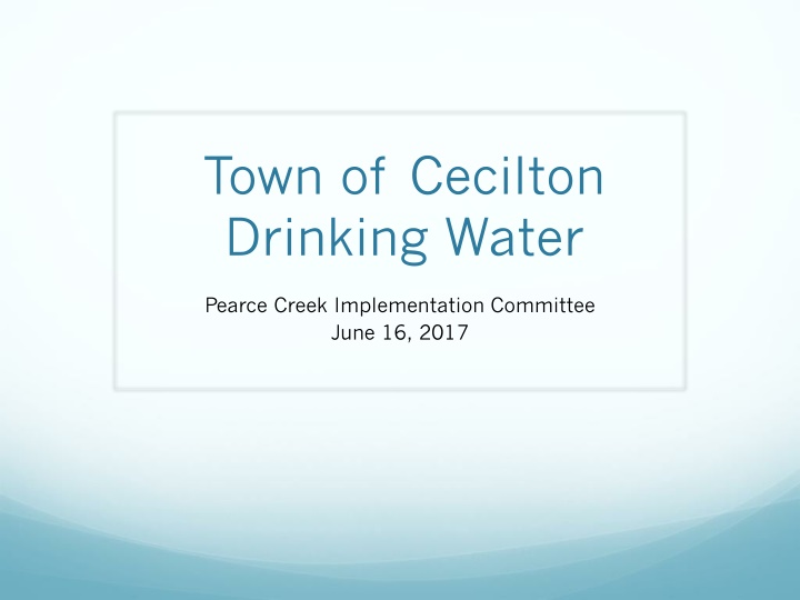 town of cecilton drinking water