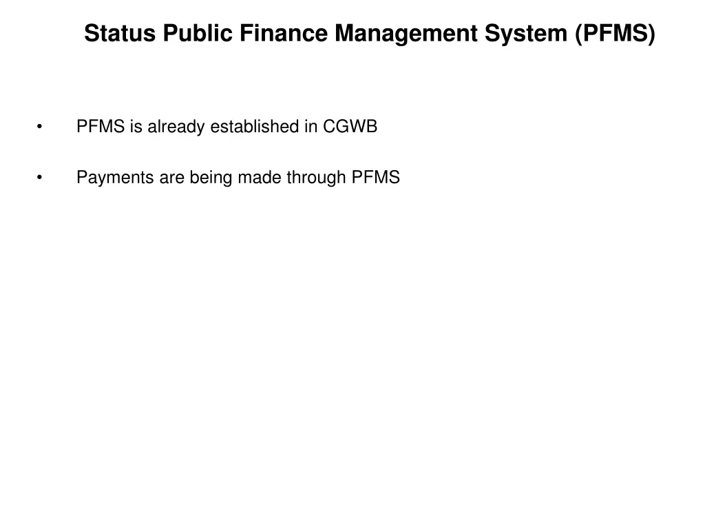 status public finance management system pfms