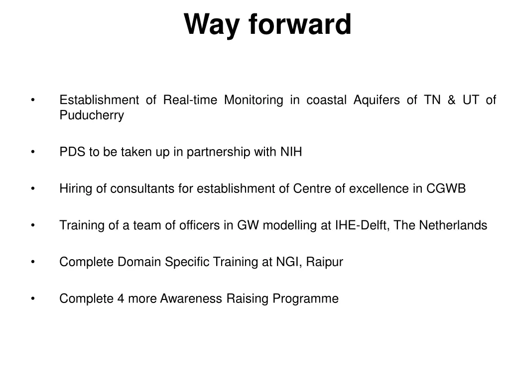 way forward