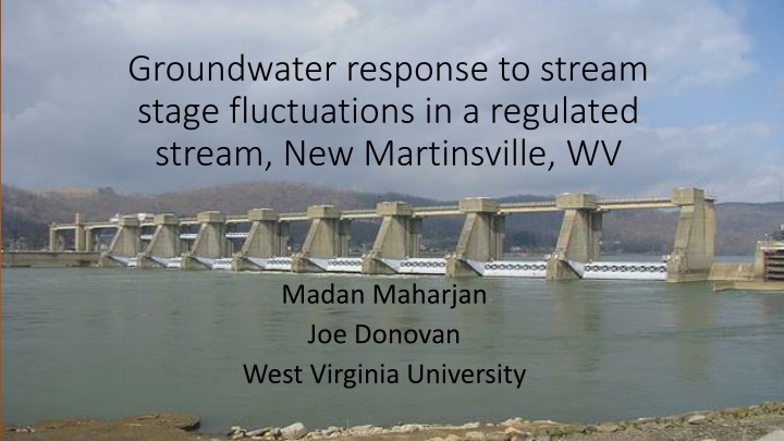 groundwater response to stream stage fluctuations