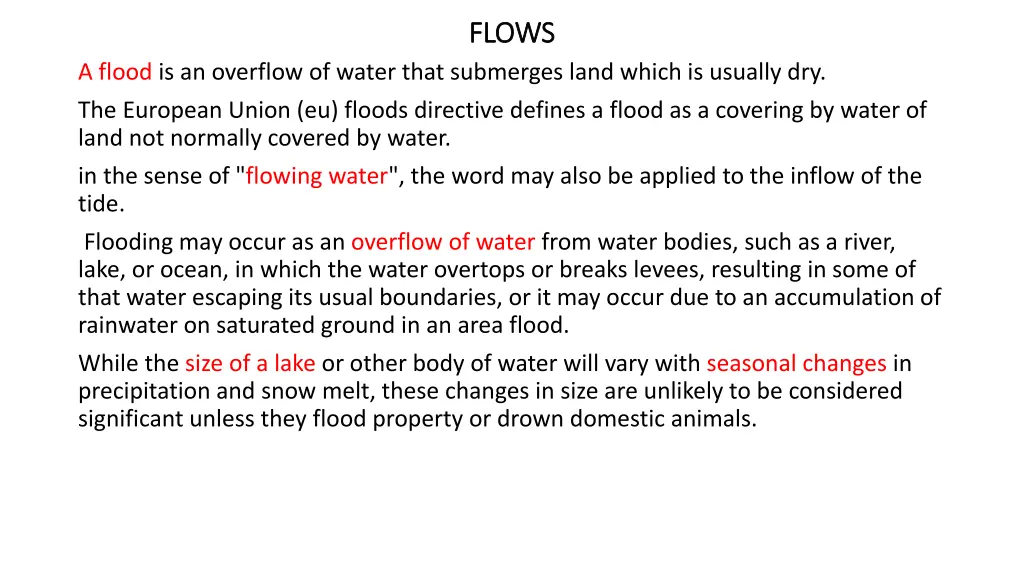 flows flows