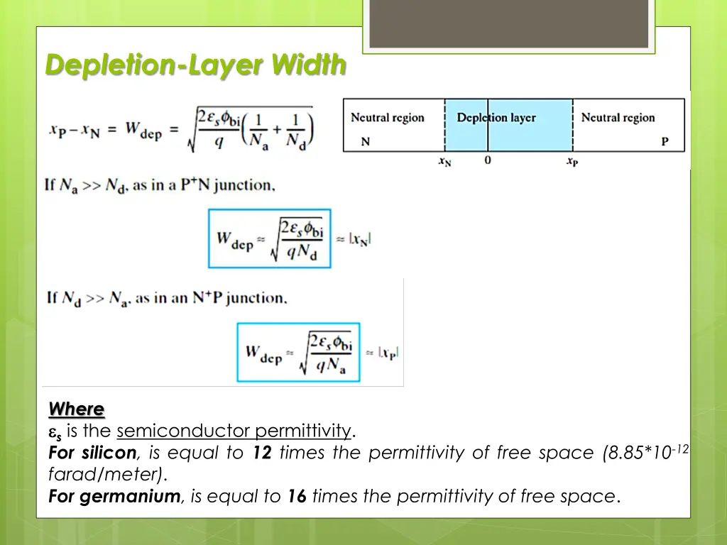 depletion layer width