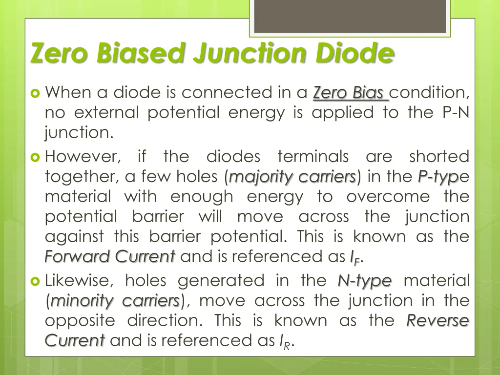 zero biased junction diode