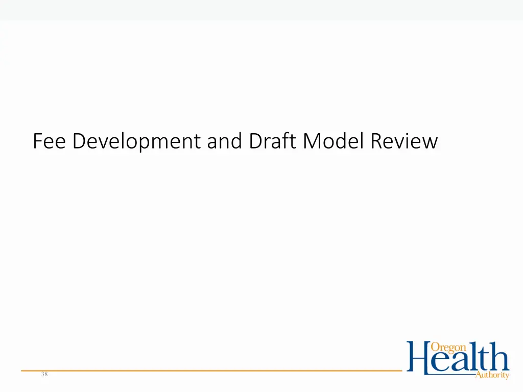fee development and draft model review