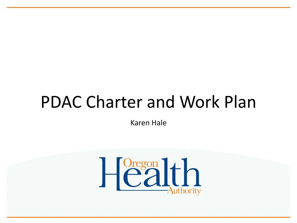 pdac charter and work plan