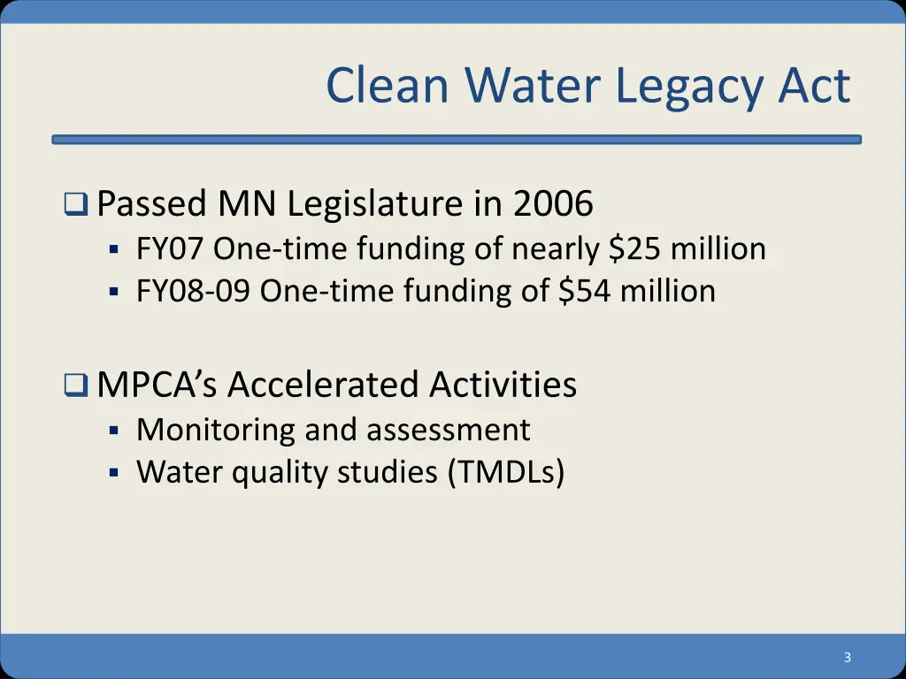 clean water legacy act