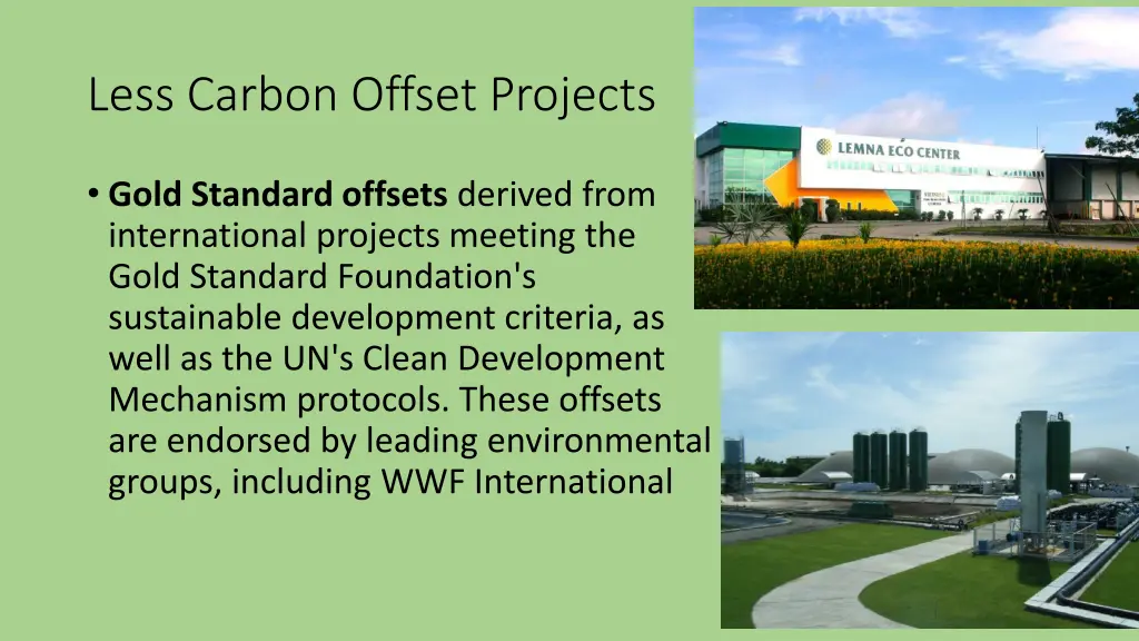 less carbon offset projects