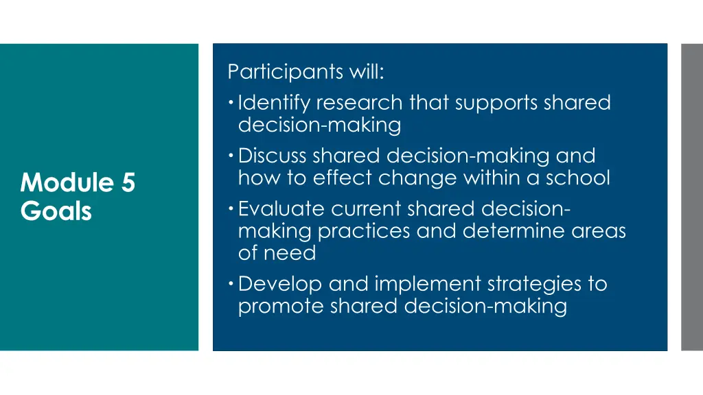 participants will identify research that supports