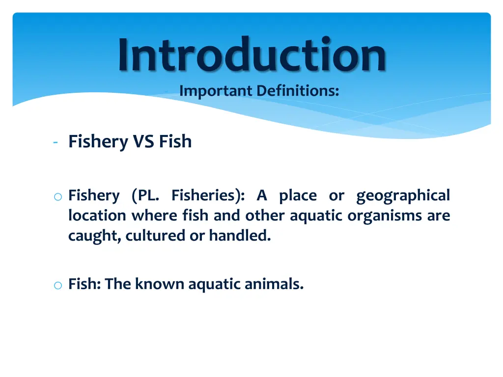 important definitions introduction