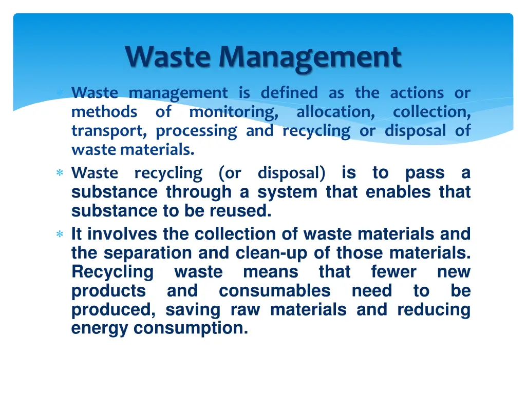 waste management