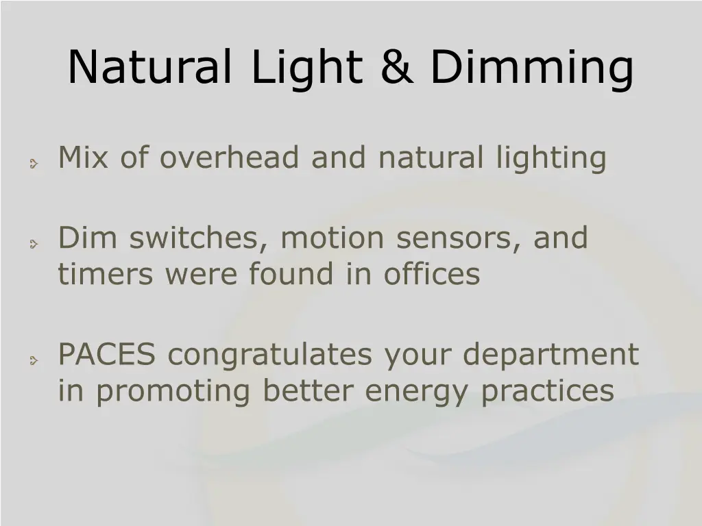 natural light dimming