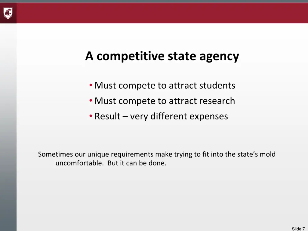 a competitive state agency