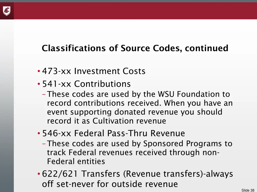 classifications of source codes continued