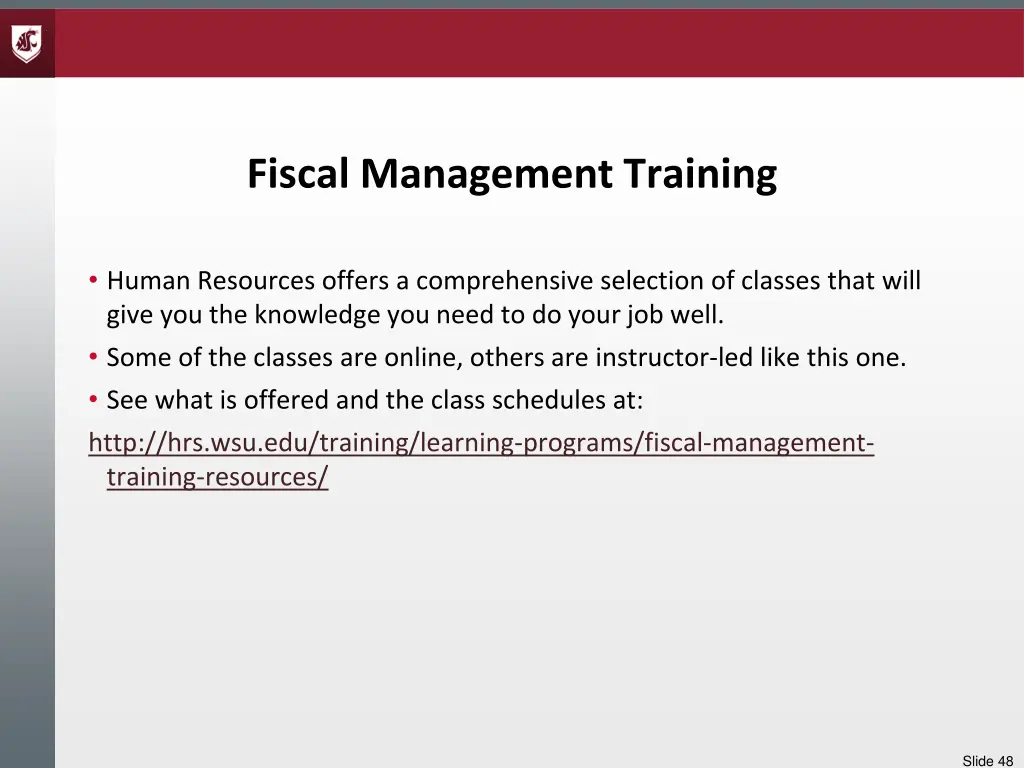 fiscal management training