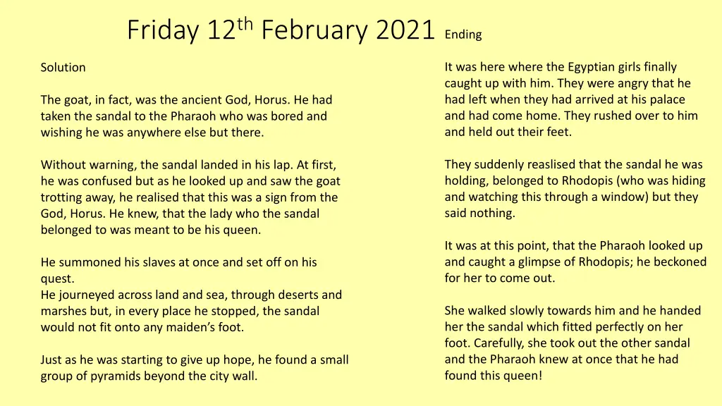 friday 12 th february 2021