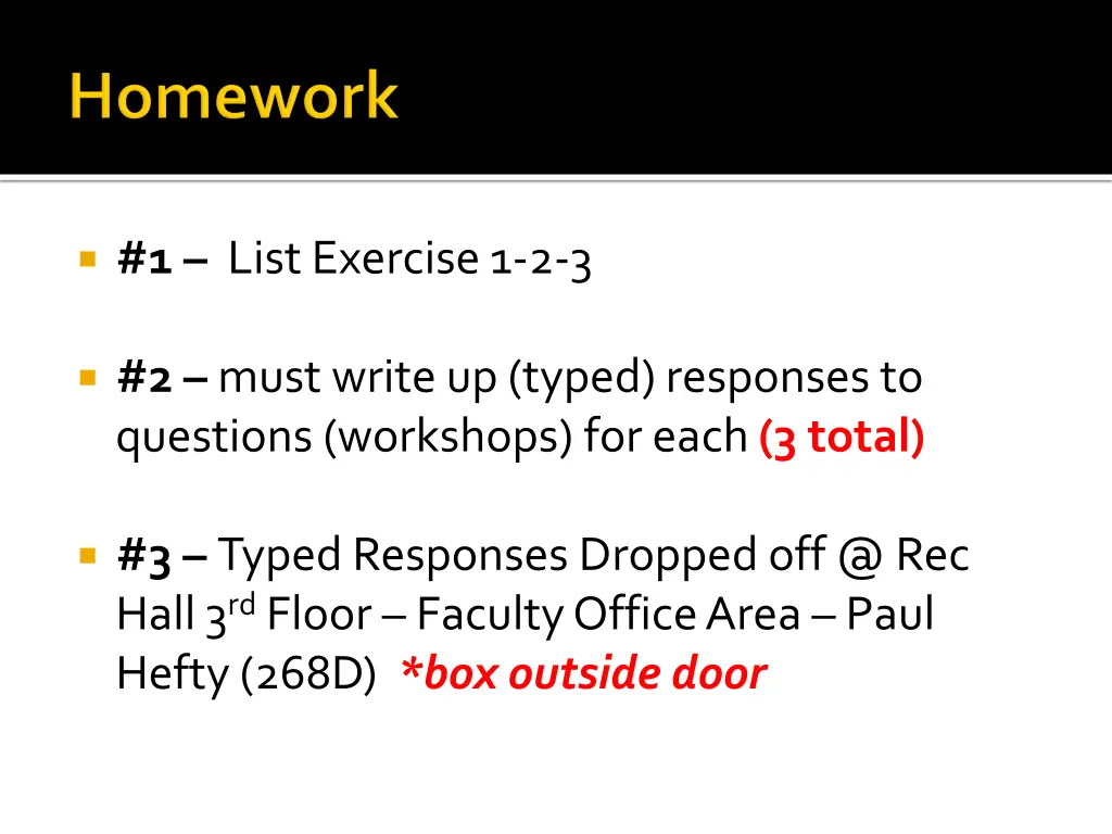 1 list exercise 1 2 3