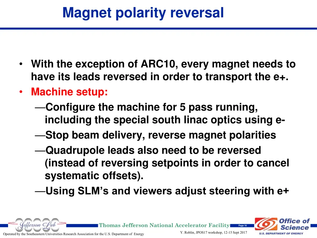 magnet polarity reversal