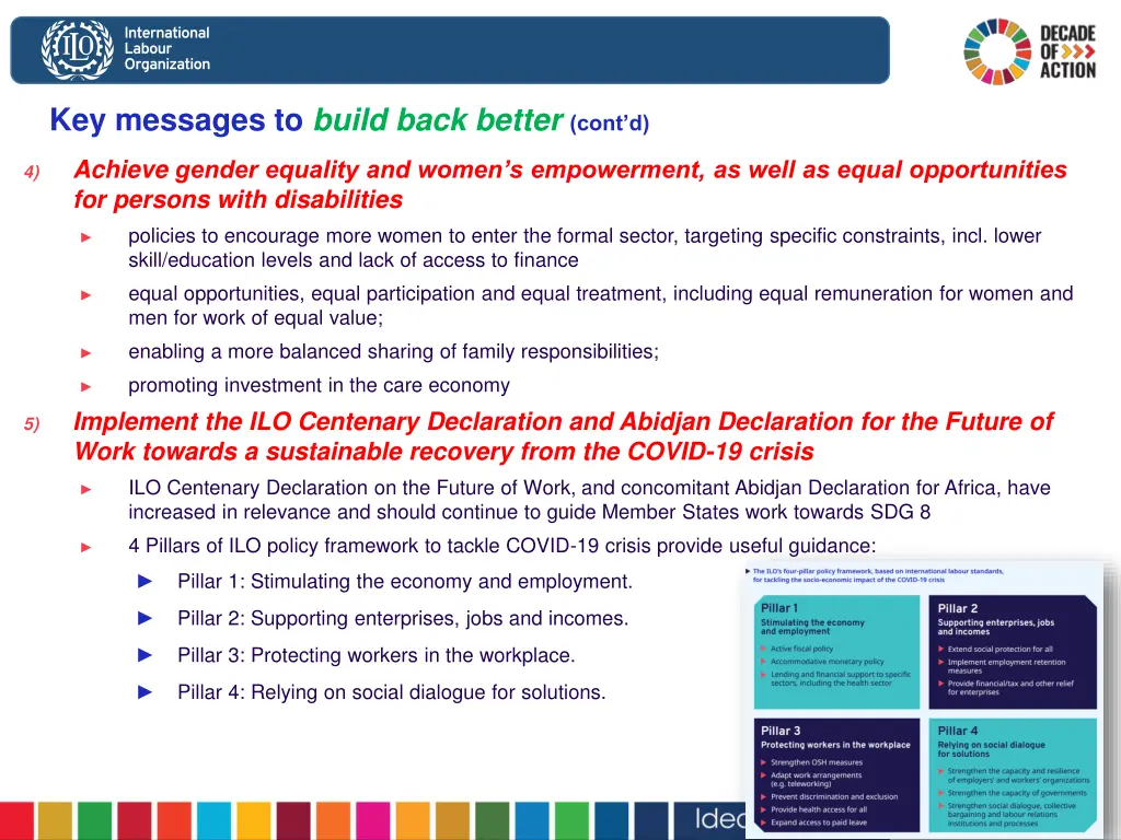 key messages to build back better cont d
