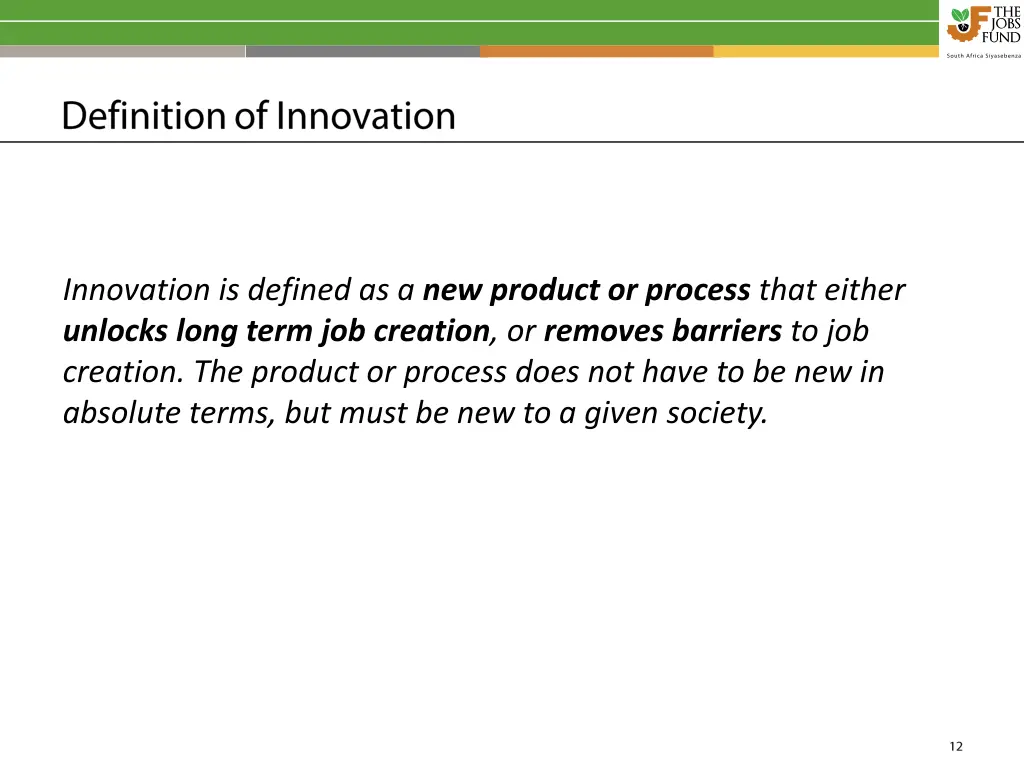 innovation is defined as a new product or process