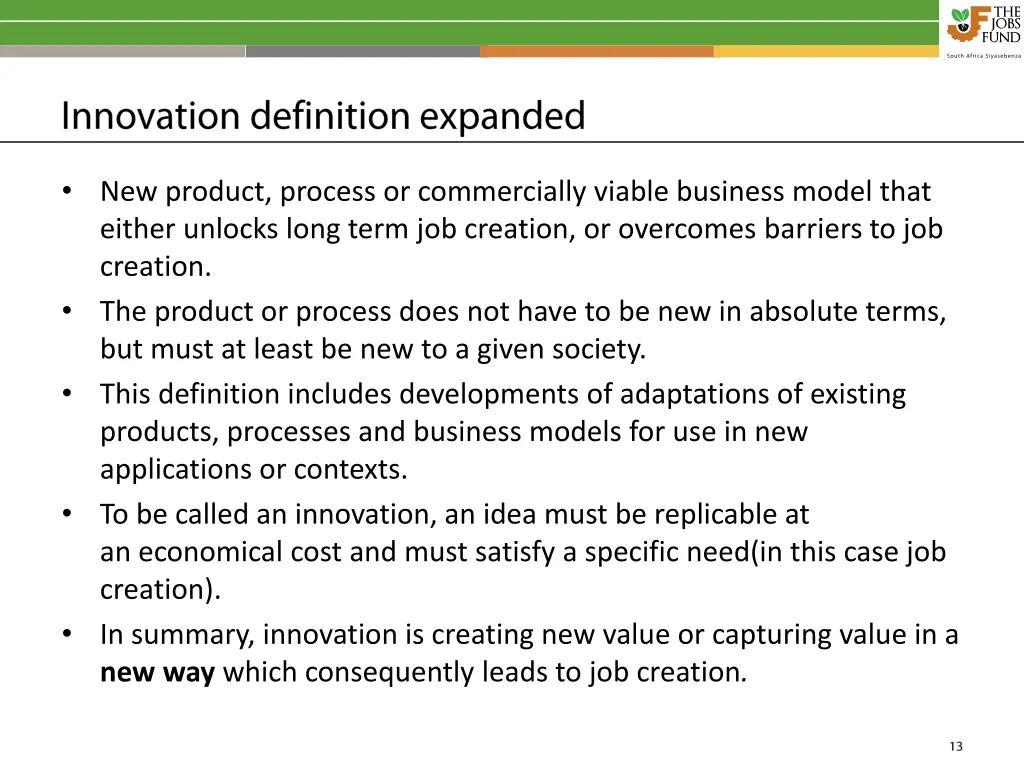 new product process or commercially viable
