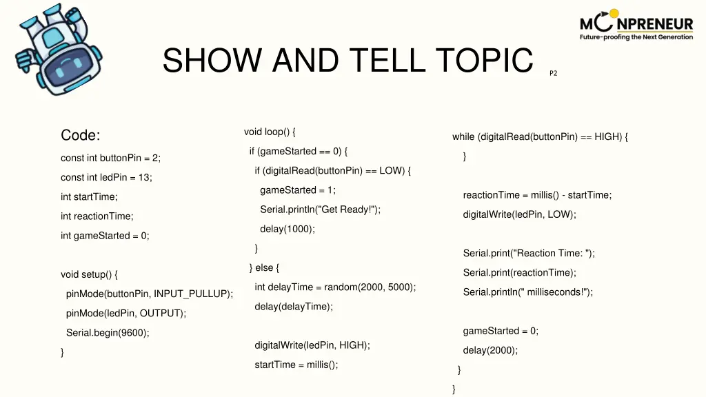 show and tell topic 1