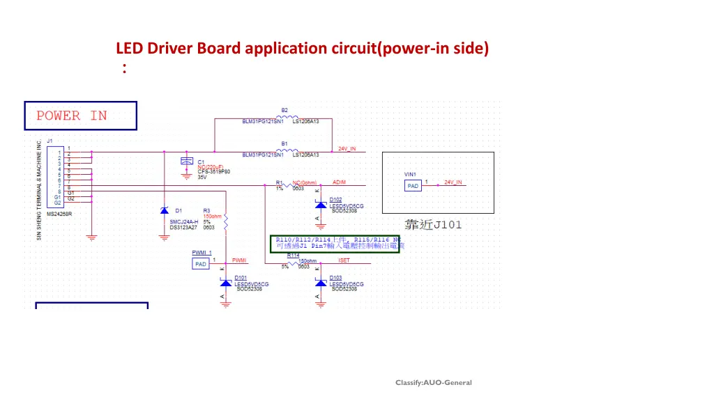 led driver board application circuit power in side