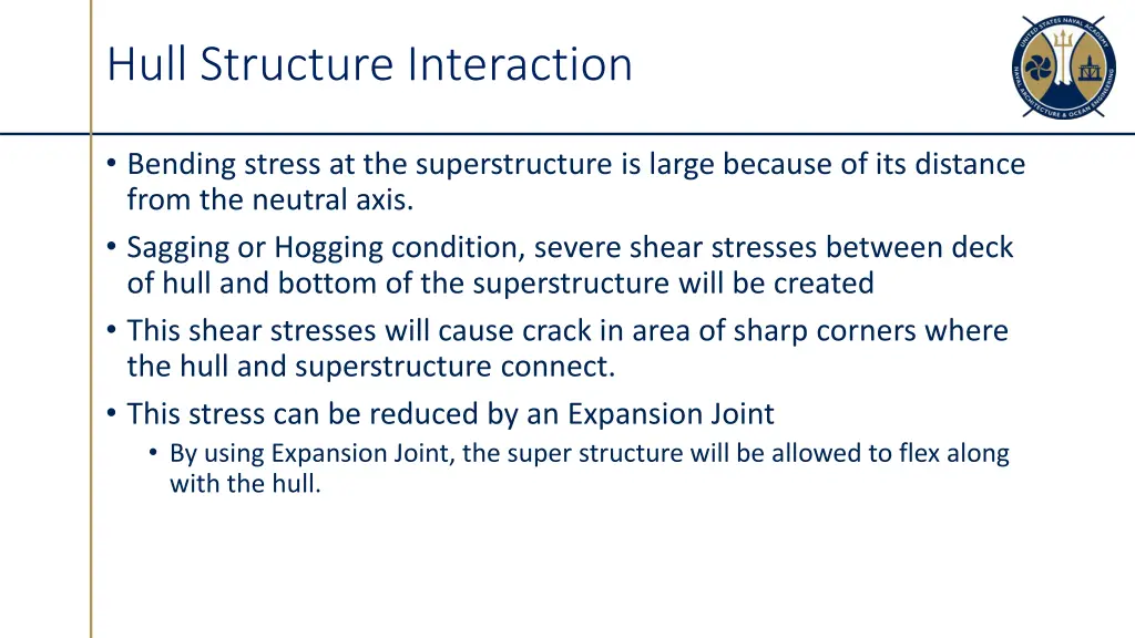 hull structure interaction