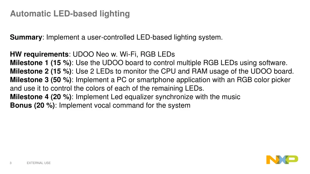 automatic led based lighting