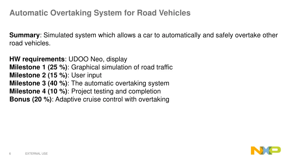 automatic overtaking system for road vehicles