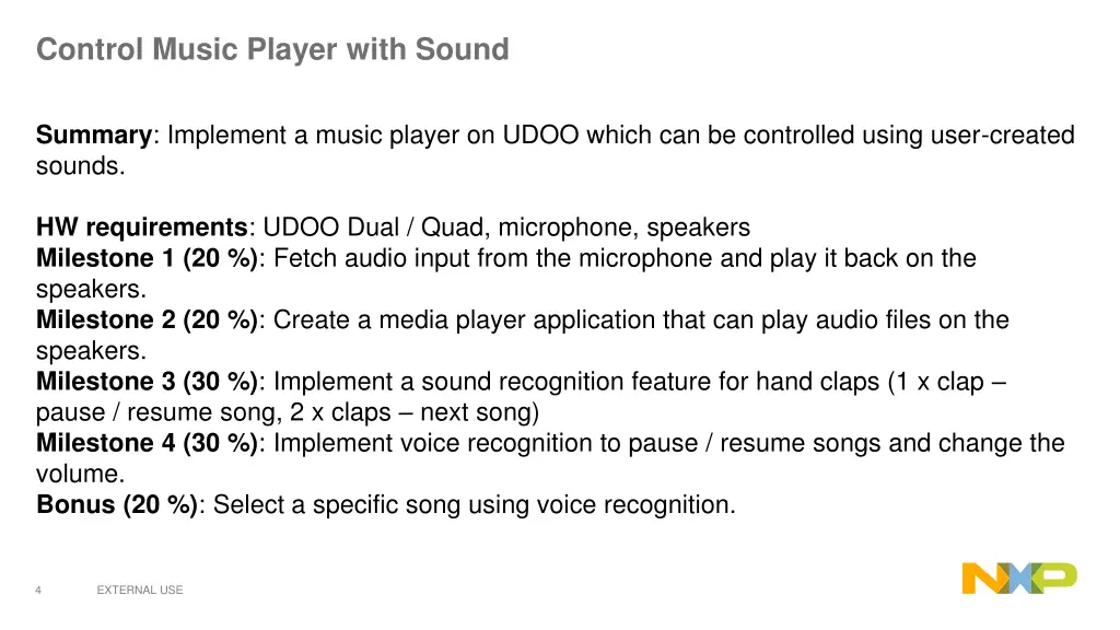 control music player with sound