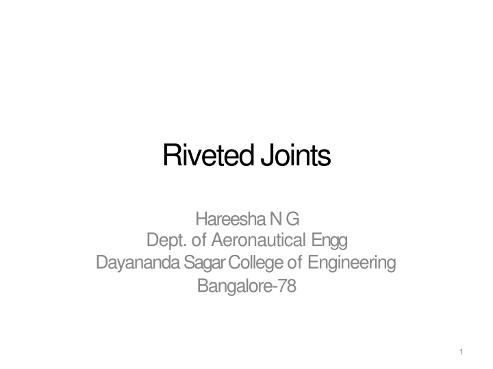 riveted joints