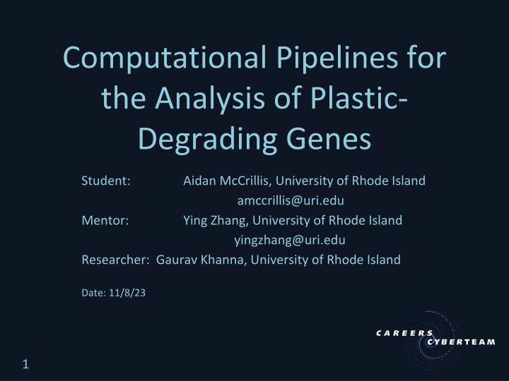 computational pipelines for the analysis