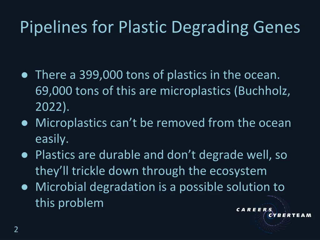 pipelines for plastic degrading genes