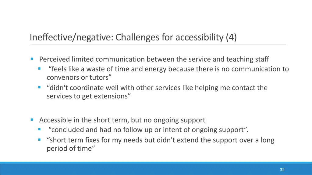 ineffective negative challenges for accessibility 3