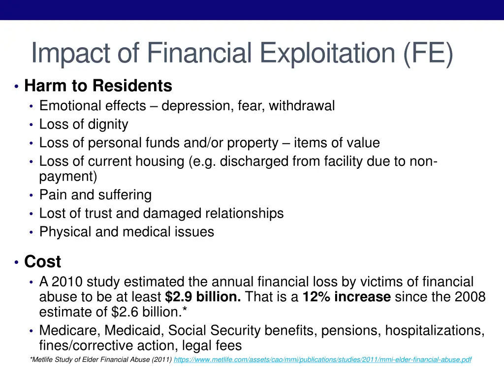 impact of financial exploitation fe harm