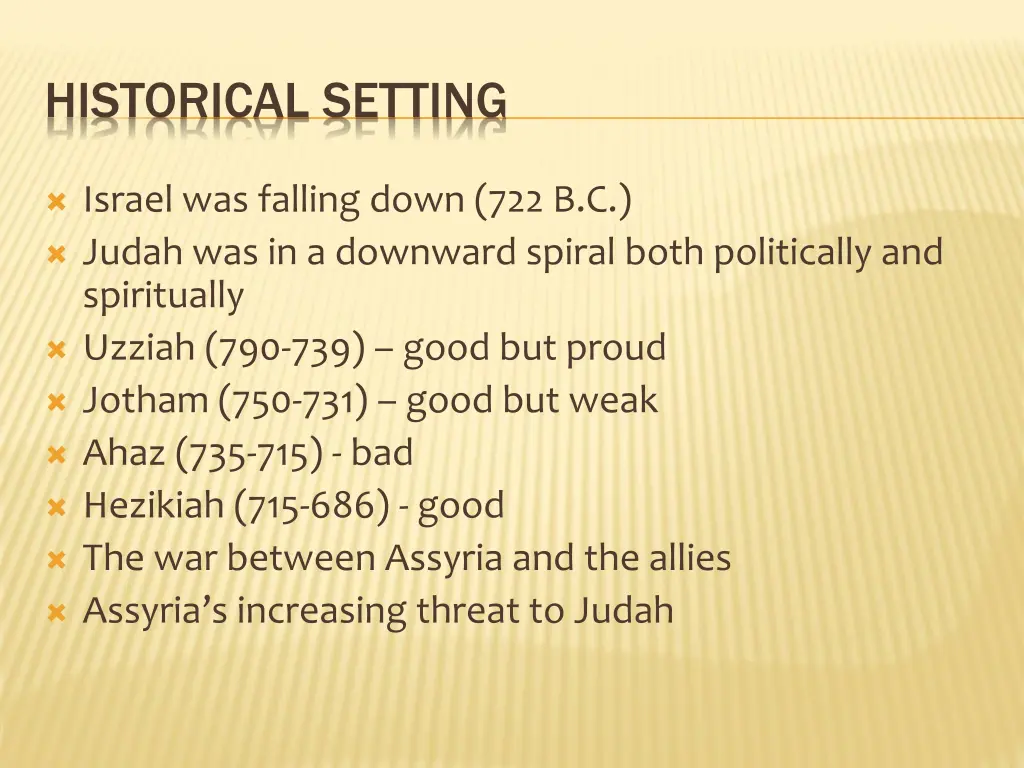 historical setting 1