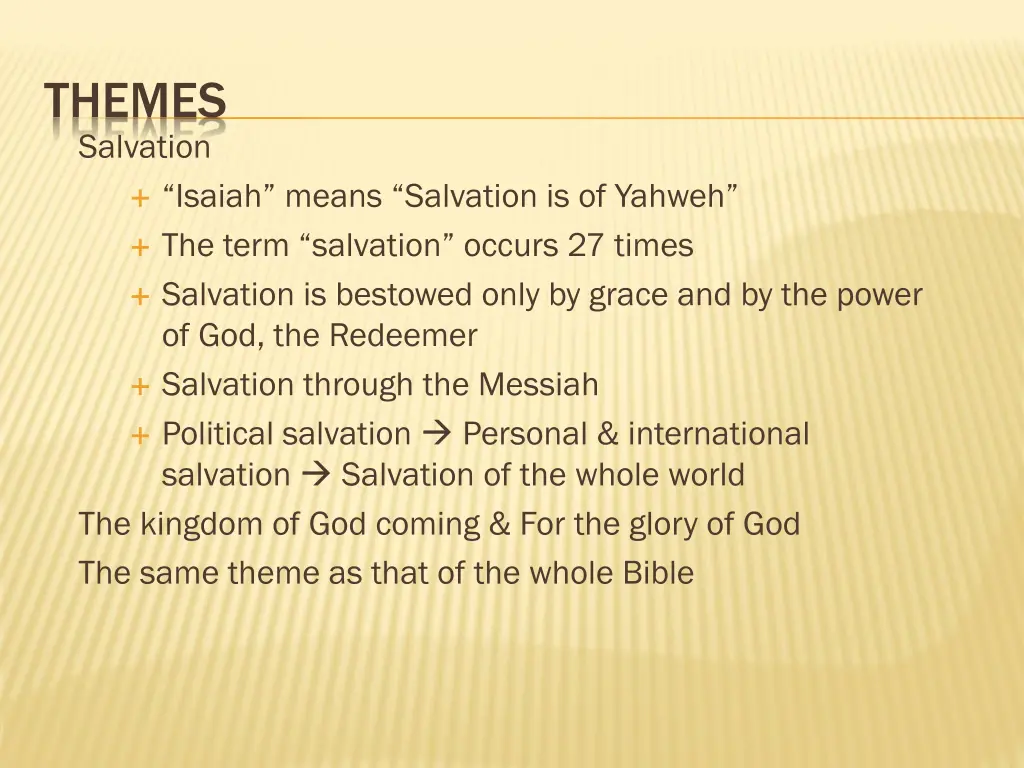 themes salvation isaiah means salvation