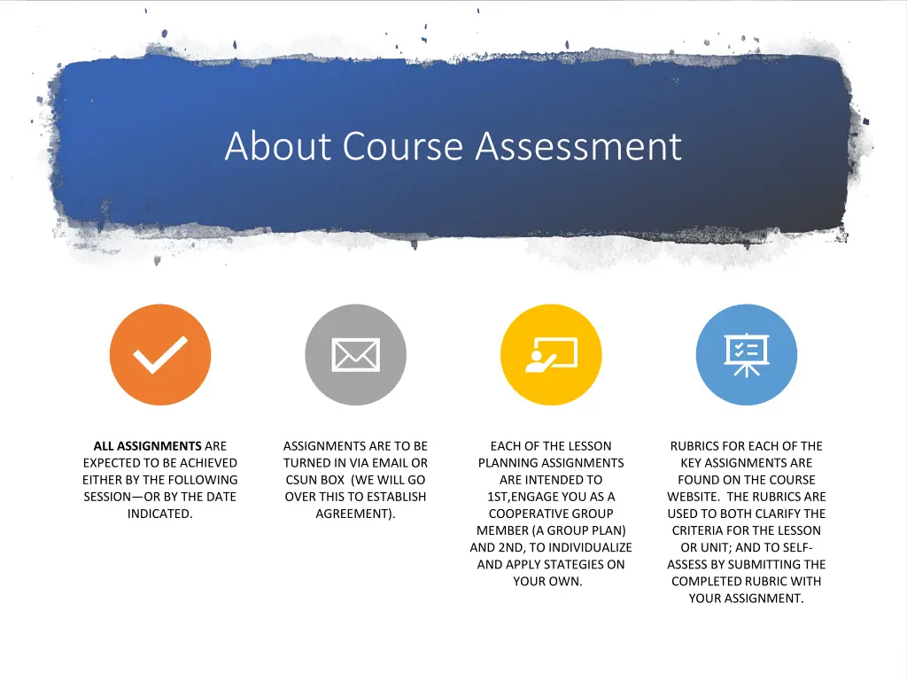 about course assessment