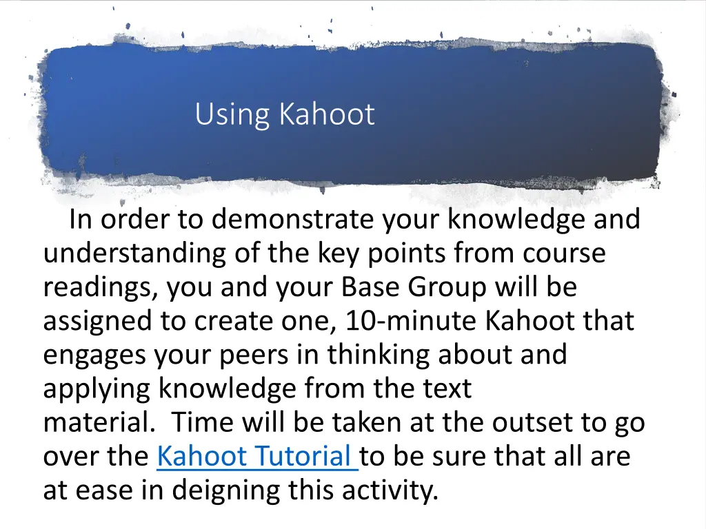 using kahoot